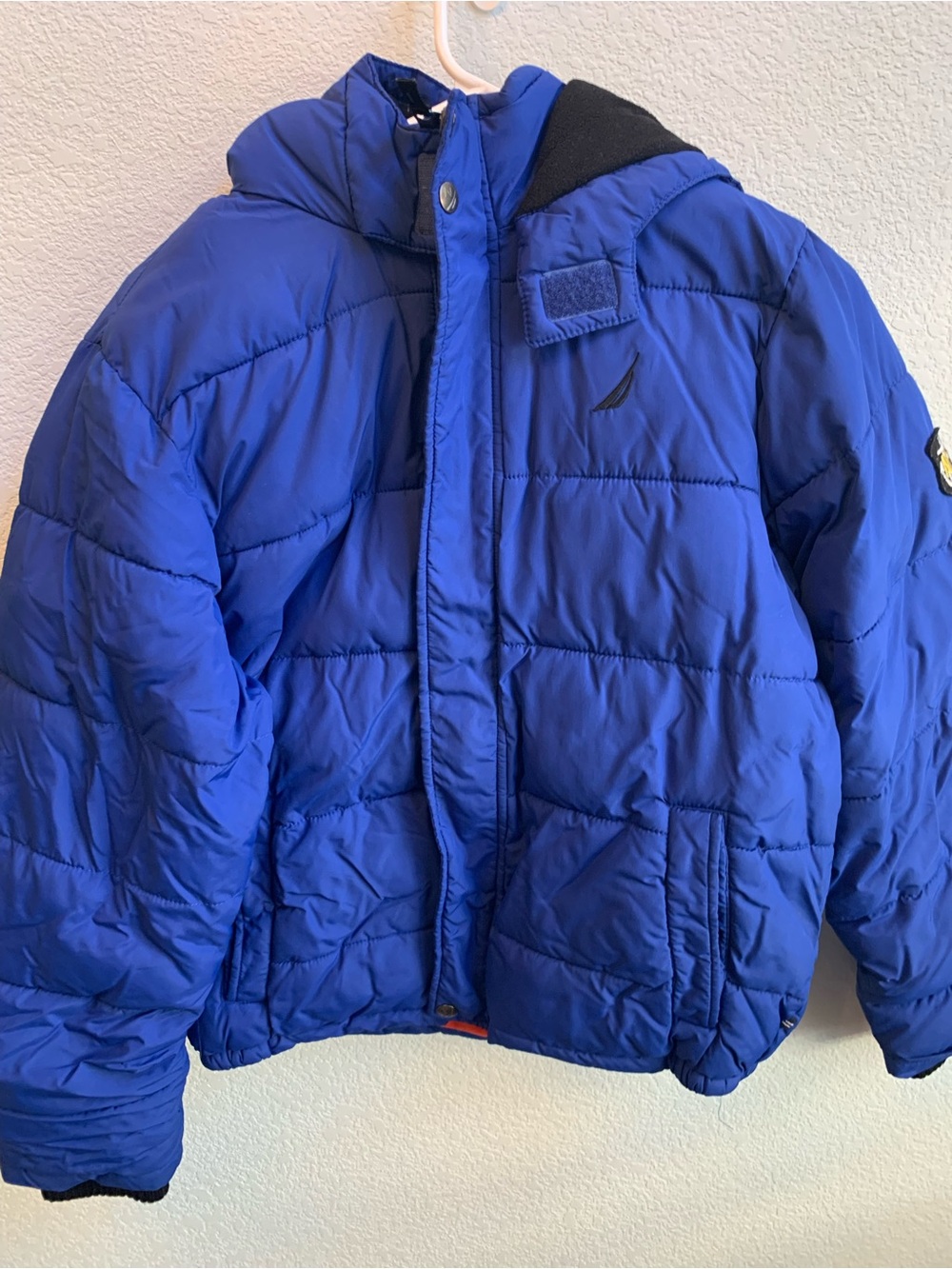 Nautica Royal Blue Kids Puffer Jacket with Hood